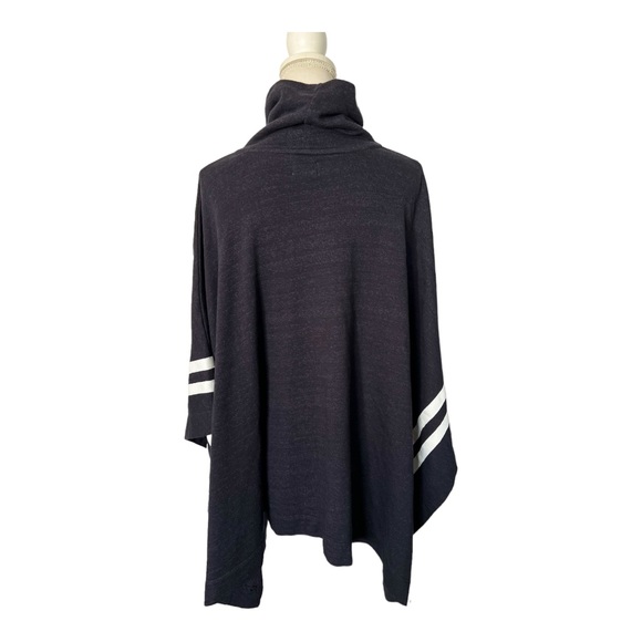 SUNDRY Anthropologie Women's  Cowl Neck Striped Poncho ONE SIZE NWOT - Picture 7 of 11